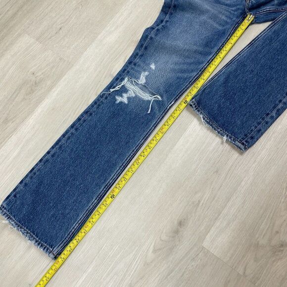 American Eagle AE77 The Boot Straight Leg Jeans Size‎ 24 Medium Wash Distressed